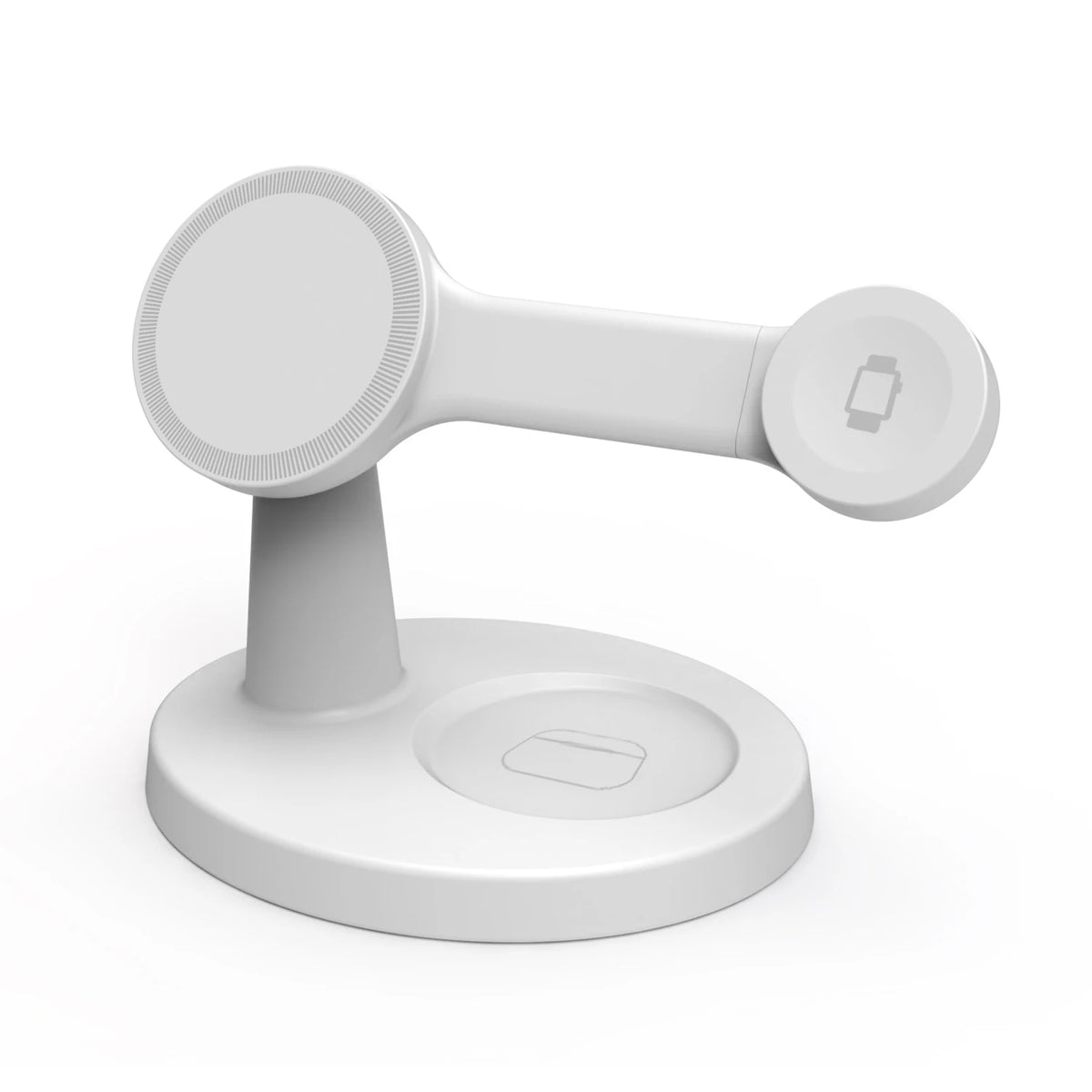 MagDesk 3-in-1 en color blanco sobre fondo blanco